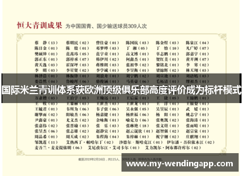 国际米兰青训体系获欧洲顶级俱乐部高度评价成为标杆模式 国际米兰青训体系获欧洲顶级俱乐部高度评价成为标杆模式