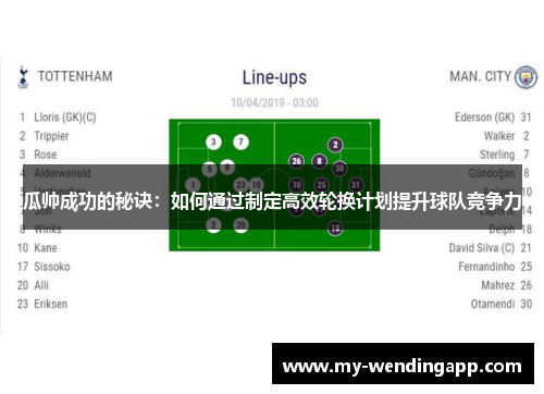 瓜帅成功的秘诀:如何通过制定高效轮换计划提升球队竞争力 瓜帅成功的秘诀:如何通过制定高效轮换计划提升球队竞争力