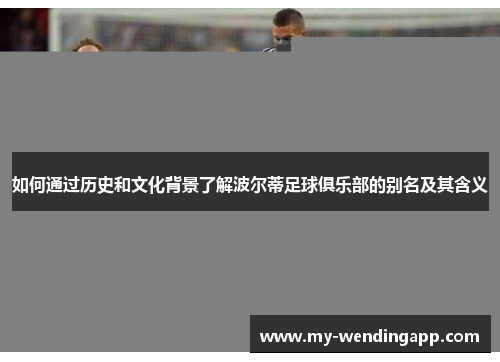 如何通过历史和文化背景了解波尔蒂足球俱乐部的别名及其含义